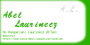 abel laurinecz business card